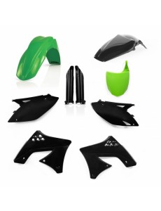KIT PLÁSTICOS COMPLETO ACERBIS KAWASAKI KX-F 250 2009-2012 PRETO E VERDE